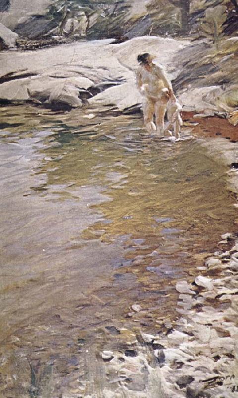 Anders Zorn med sin mamma